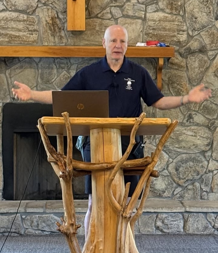Brother Mitch preaching at Youth Camp